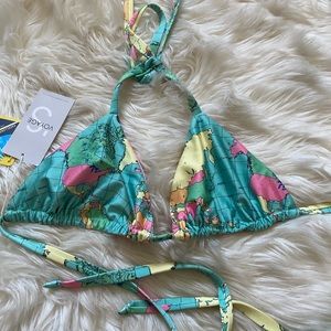 VOYAGE SWIMWEAR AIGUA World Map Triangle Bikini Top